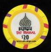 TAJ-20 $20 Taj Mahal Poker Room Chip